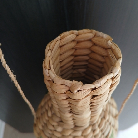 Vintage 60's Mexican Wine Bottle Holder Bag Woven Rattan - Picture 13 of 13